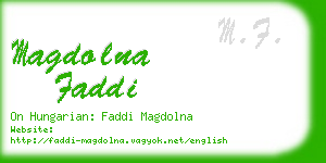 magdolna faddi business card